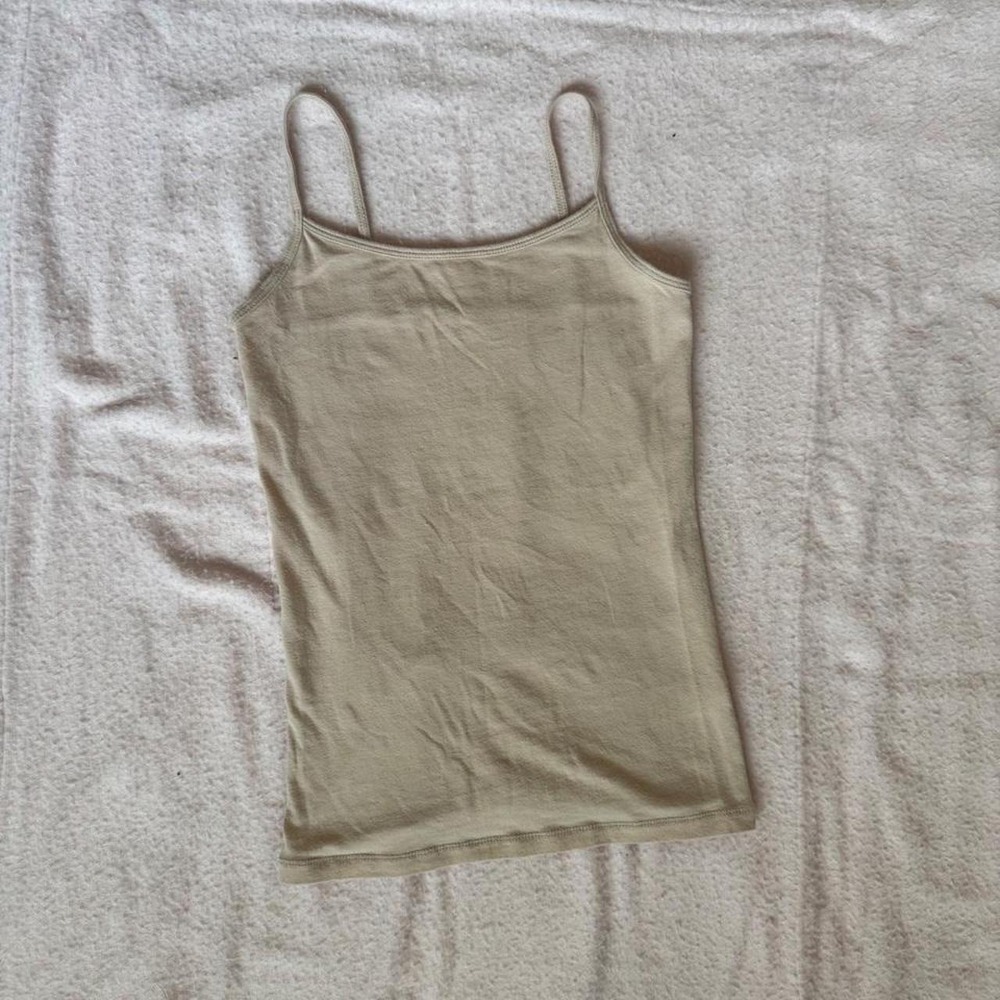 Aeropostale Favorite Cami Color Beige 95% Corron Size XS Basic Layer